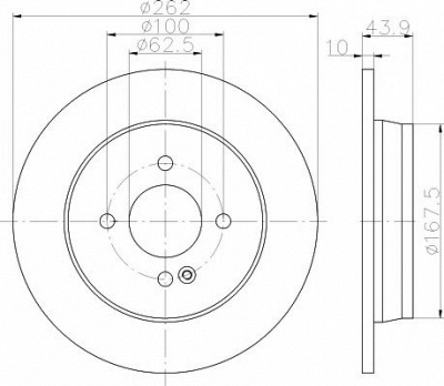 HELLA PAGID 8dd355118501 -  Тормозной диск